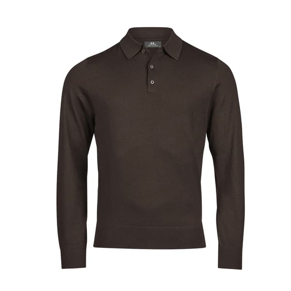 Tee Jays Herr Stickad Pikétröja M Mocka Mocha M