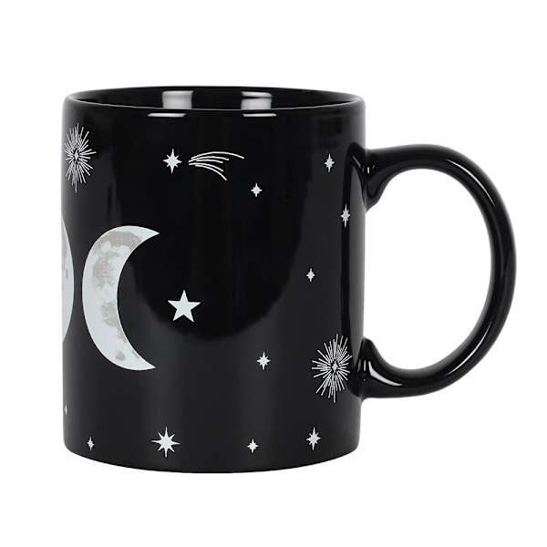 Something Different Triple Moon Mug En Storlek Svart/Vit Black/White One Size