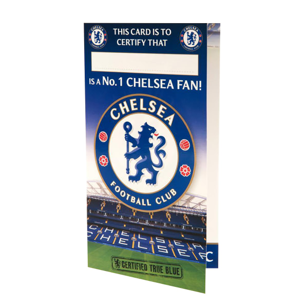 Chelsea FC No 1 Fan Födelsedagskort One Size Blå Blue One Size