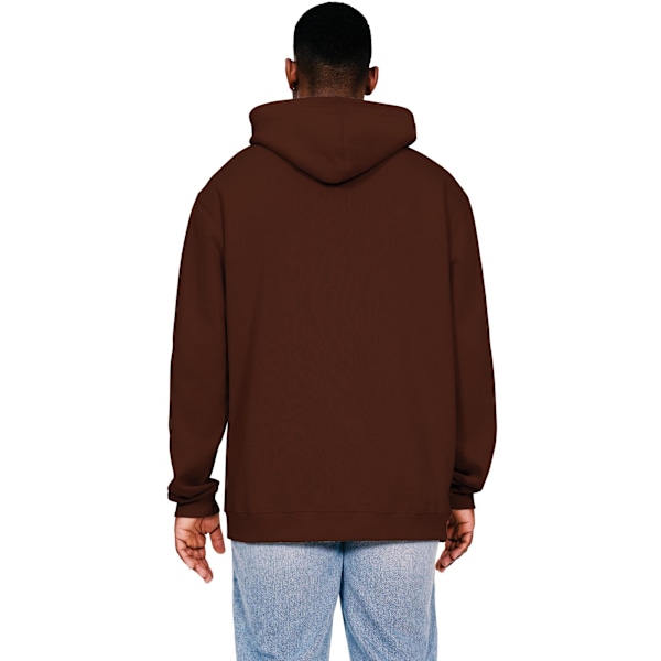 Casual Classics Herr Ringspun Bomull Hög Överdimensionerad Hoodie XXL Chocolate XXL