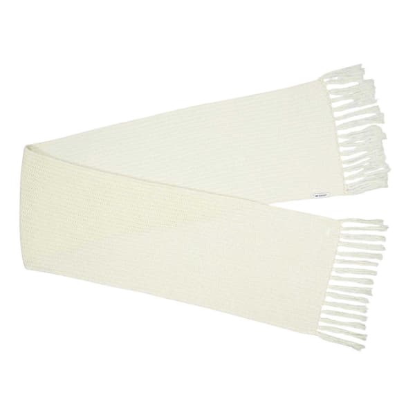 Lacoste Ribbad Halsduk En Storlek Vit White One Size