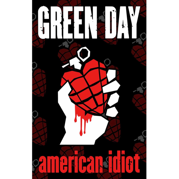 Green Day American Idiot Textile Poster One Size Svart/Röd/Vit Black/Red/White One Size