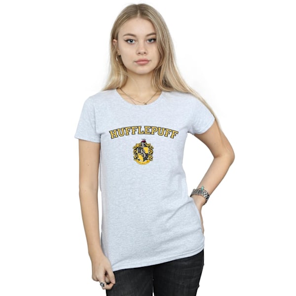 Harry Potter Dam/Dam Hufflepuff Crest Bomull T-shirt XXL Sports Grey XXL