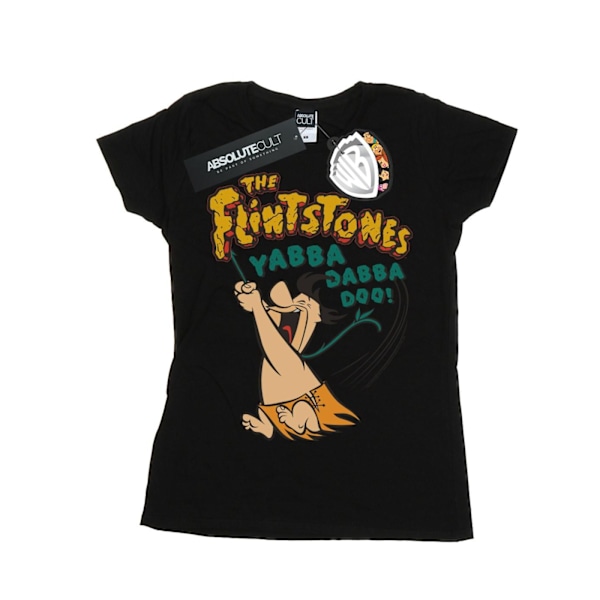 The Flintstones Dam/Damer Fred Yabba Dabba Doo Bomull T-shirt Black M