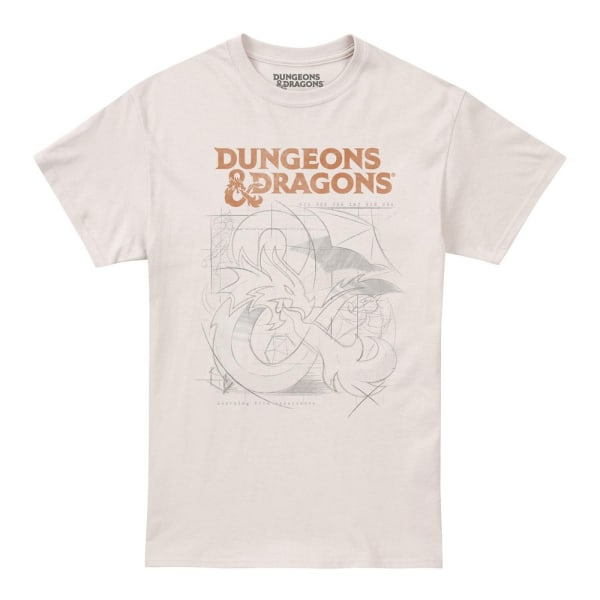 Dungeons & Dragons Sketch T-shirt för män L Natural Natural L