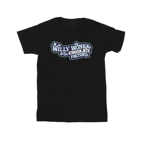 Willy Wonka Herr Chokladfabrik Logotyp T-shirt 3XL Svart Black 3XL