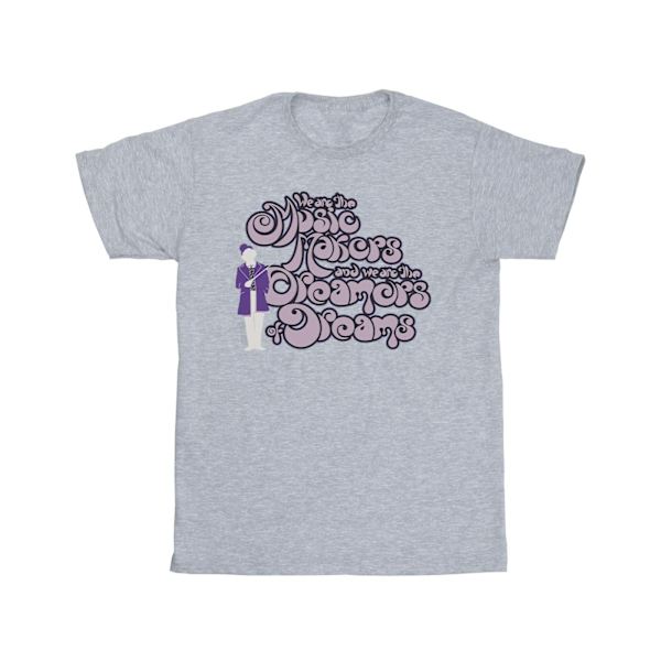 Willy Wonka Boys Dreamers Text T-Shirt 12-13 år Sports Grey Sports Grey 12-13 Years