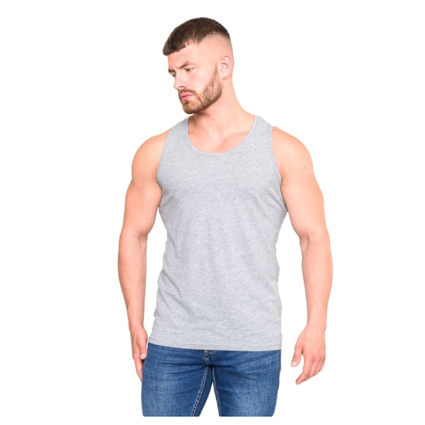 Duke Herr Tanktop D555 Fabio M Grå Melange Grey Melange M