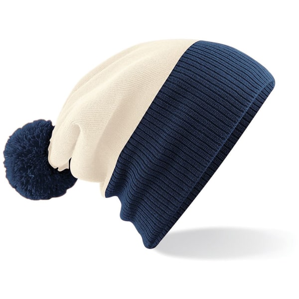 Beechfield Kids Snowstar Duo Two-Tone Winter Beanie Hat One Siz Off White/French Navy One Size