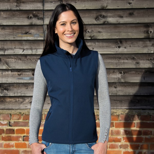 Result Core Dam/Damer Tryckbar Softshell Väst S Marinblå Navy S