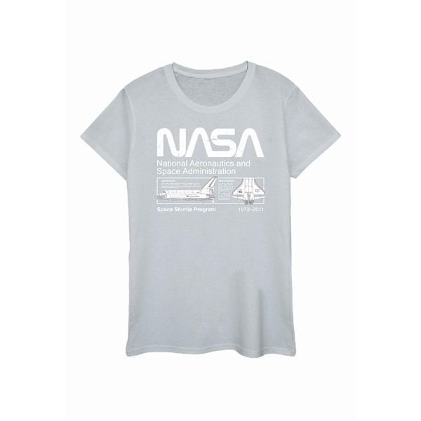 NASA Dam/Kvinnor Rymdskepp T-Shirt M Sports Grey Sports Grey M