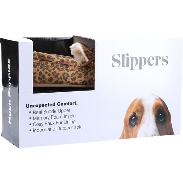Hush Puppies Dam/Dam Allie Leopardmönstrade mockasiner i mocka 4 Brown 4 UK