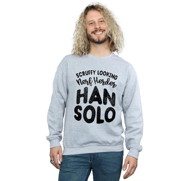 Star Wars Herr Han Solo Legends Tribute Sweatshirt XL Sports Grå Sports Grey XL