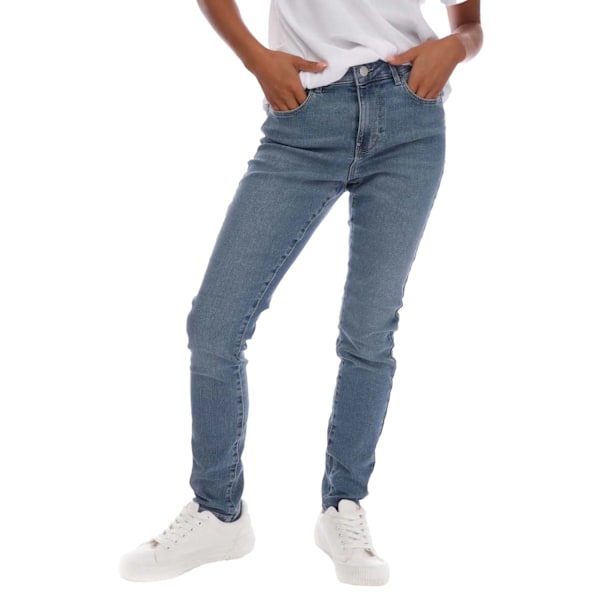 Vero Moda Dam/Dam Elly Mellanhög Midja Stuprörsjeans 6 UK S Denim Denim 6 UK S