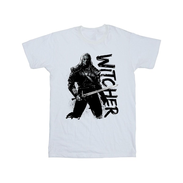 Netflix The Witcher Sketch Geralt T-shirt 3XL Vit White 3XL