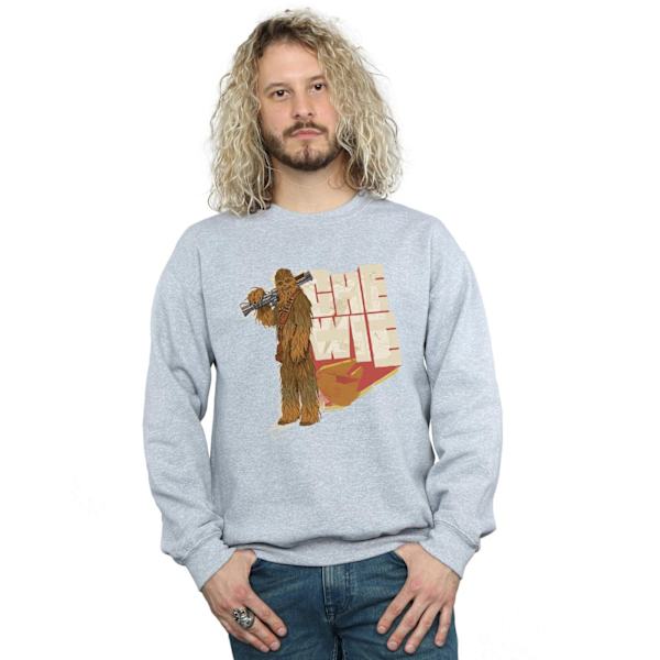 Star Wars Solo Chewie Falcon Sweatshirt 3XL Sports Grey för män Sports Grey 3XL