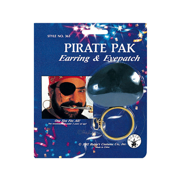 Bristol Novelty Piratdräkt Tillbehör Set One Size Guld/Svart Gold/Black One Size