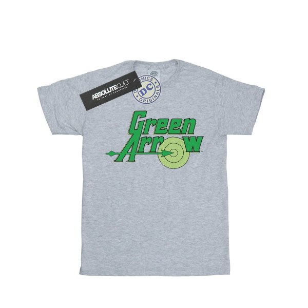 DC Comics Boys Green Arrow Text Logo T-Shirt 12-13 Years Sports Sports Grey 12-13 Years