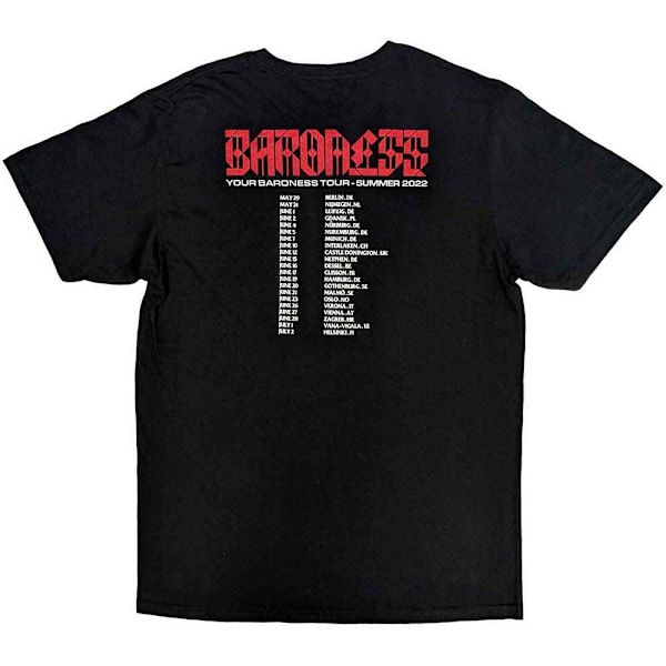 Baroness Unisex Adult Lightwing Back Print T-Shirt S Svart Black S