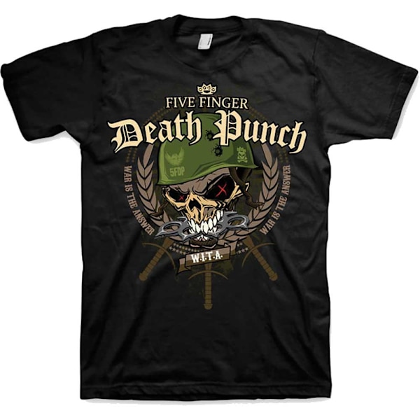 Five Finger Death Punch Unisex Vuxen War Head T-Shirt M Svart Black M