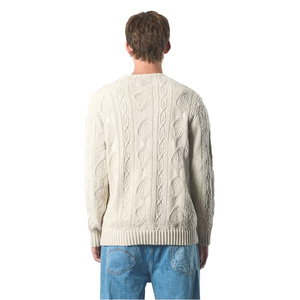 Pretty Green Herr Marylebone Kabelstickad Långärmad Tröja Grey S