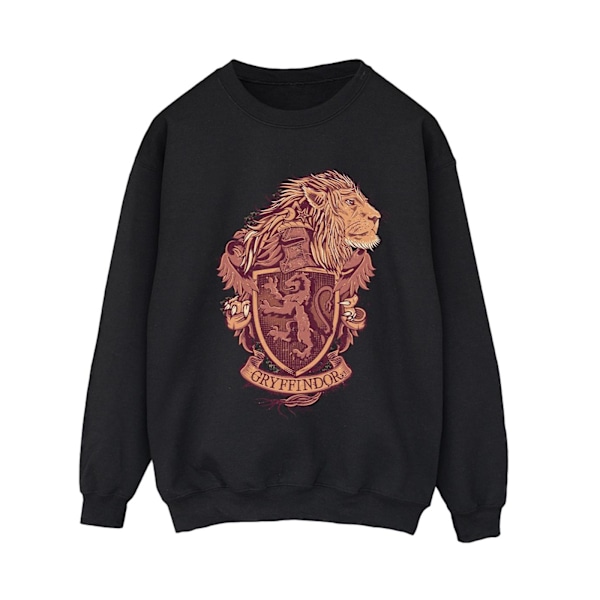 Harry Potter Dam/Kvinnor Gryffindor Sketch Crest Sweatshirt M Black M