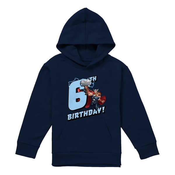 Marvel Barn/Barn Thor 6-årsdag Huvtröja 9-11 År Marinblå Navy 9-11 Years