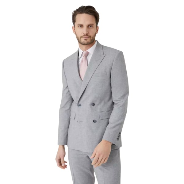 Burton Mens Textured Slim Suit Jacket 36L Grå Grey 36L
