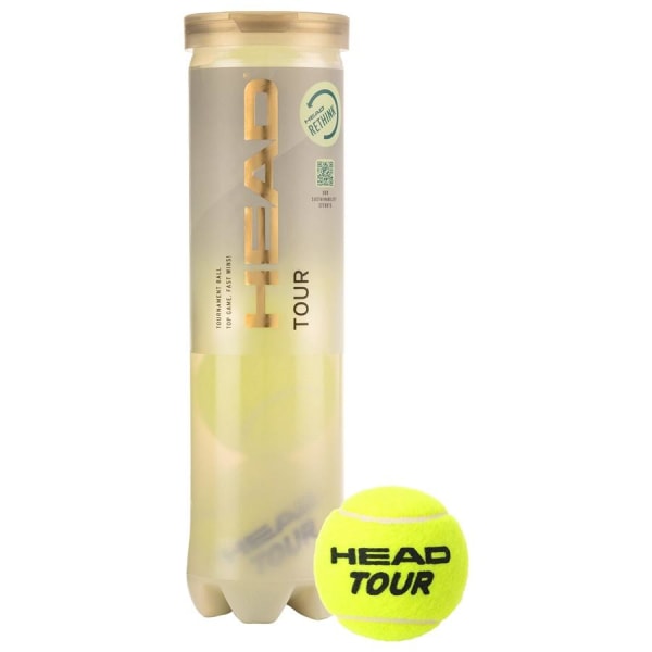 Head Tour Tennisbollar (4-pack) One Size Gul Yellow One Size