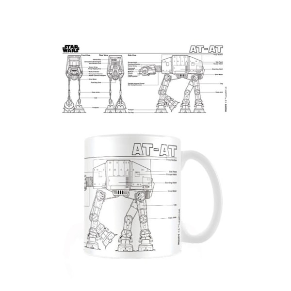 Star Wars AT-AT Skissmugg En Storlek Vit/Svart White/Black One Size