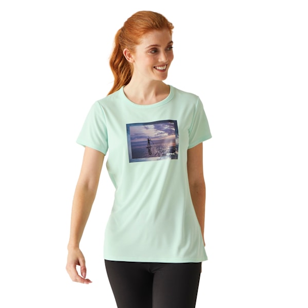 Regatta Fingal VIII Surf Print T-shirt för kvinnor/damer, Storlek 24 UK, Blekt Aqua Bleached Aqua 24 UK