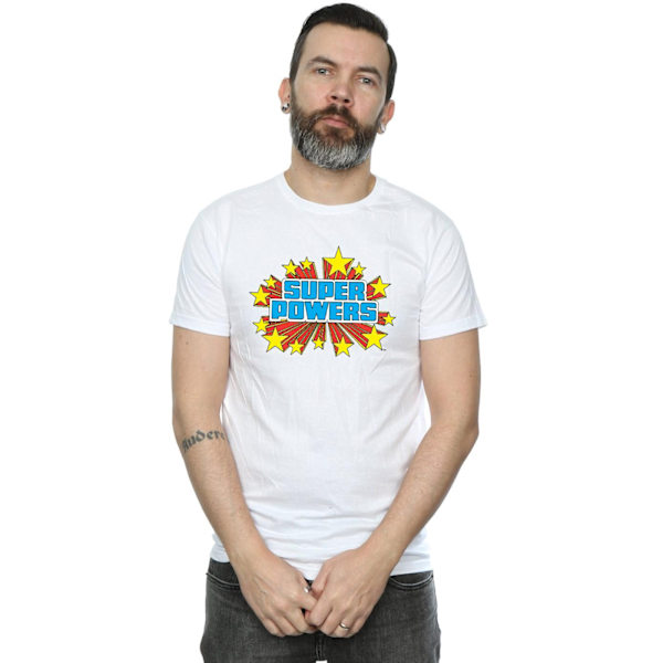 DC Comics Herr Super Powers Logotyp T-shirt M Vit White M