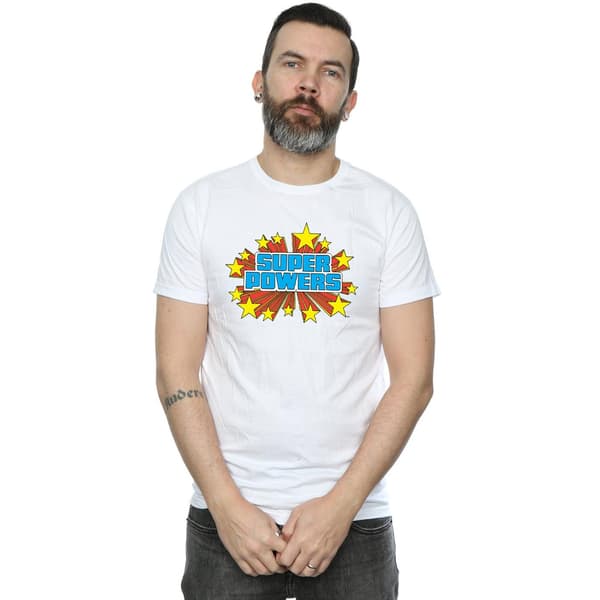 DC Comics Herr Super Powers Logotyp T-shirt XL Vit White XL