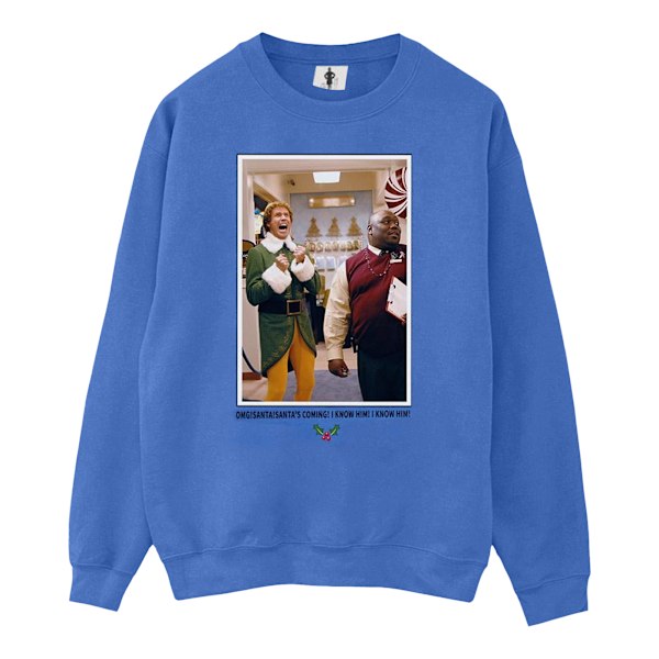 Elf Dam/Damer OMG Santa Foto Sweatshirt L Royal Blue Royal Blue L