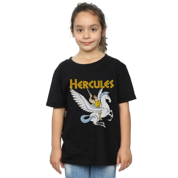 Disney Girls Hercules With Pegasus Cotton T-Shirt 5-6 Years Bla Black 5-6 Years