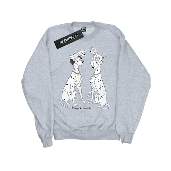 Disney Boys 101 Dalmatiner Klassisk Pongo Och Perdita Sweatshirt Sports Grey 7-8 Years