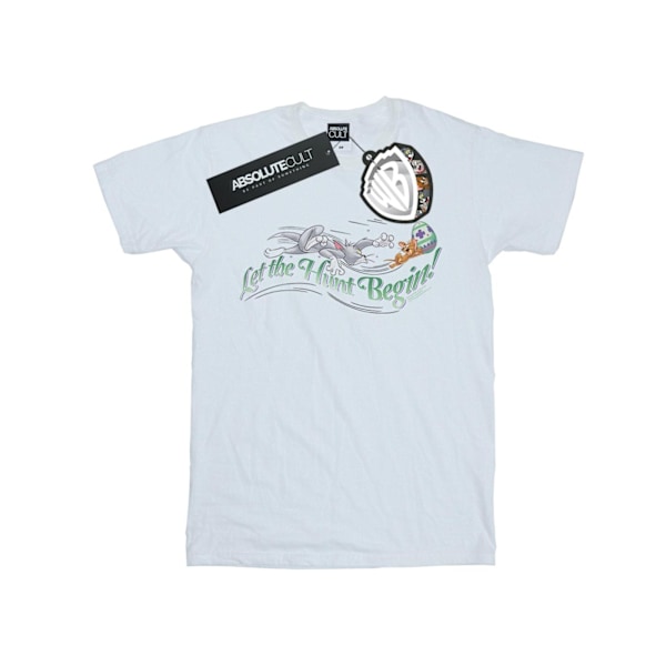 Tom And Jerry Dam/Damer Låt jakten börja Bomull Pojkvän White XL
