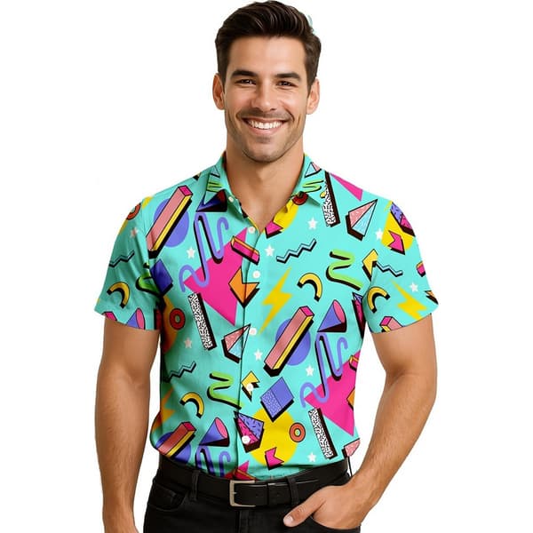 Fiestas Guirca Herrskjorta 80-tal M Blå Blue M