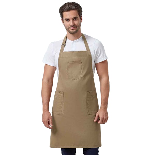 Premier Unisex Vuxen Twill Chino Full Apron En Storlek Khaki Khaki One Size