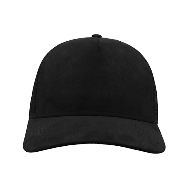 Atlantis Rapper Faux Suede 5 Panel Trucker Cap One Size Black Black One Size