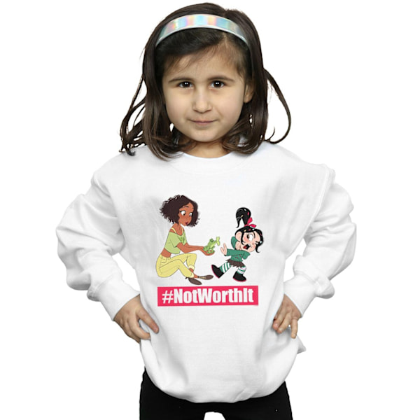 Disney Girls Wreck It Ralph Tiana Och Vanellope Sweatshirt 9-11 White 9-11 Years