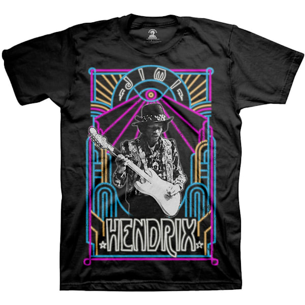 Jimi Hendrix Unisex Adult Electric Ladyland Neon T-Shirt S Blac Black S