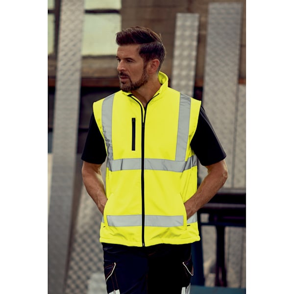 Yoko Hi Vis Softshell Väst för Herr / Arbetskläder XL Hi-Vis Gul Hi-Vis Yellow XL
