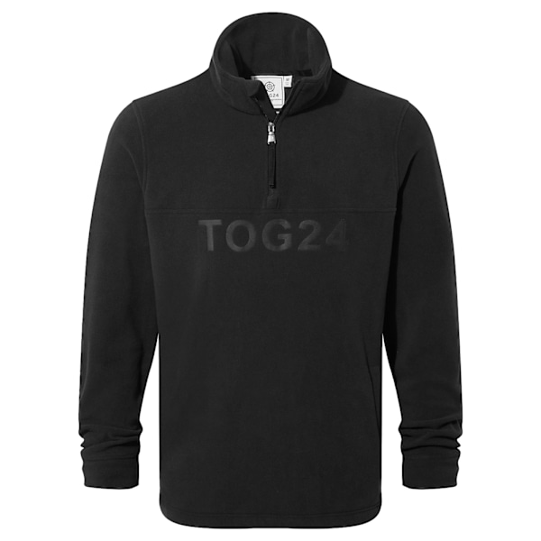 TOG24 Herr Brandon Zip Neck Fleece Top L Svart Black L