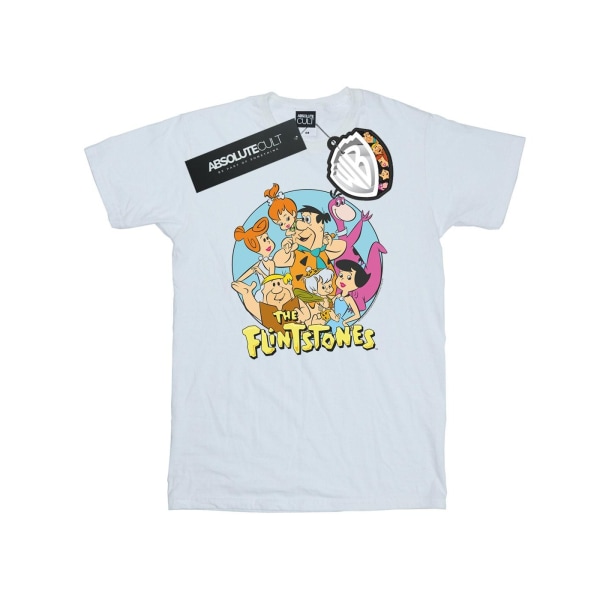 The Flintstones Mens Group Circle T-Shirt 3XL Vit White 3XL