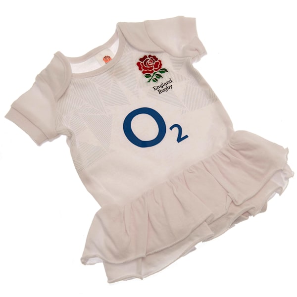 England RFU Baby 2023-2024 Dubbel Volang Tutu 12-18 Månader Vit White/Red 12-18 Months