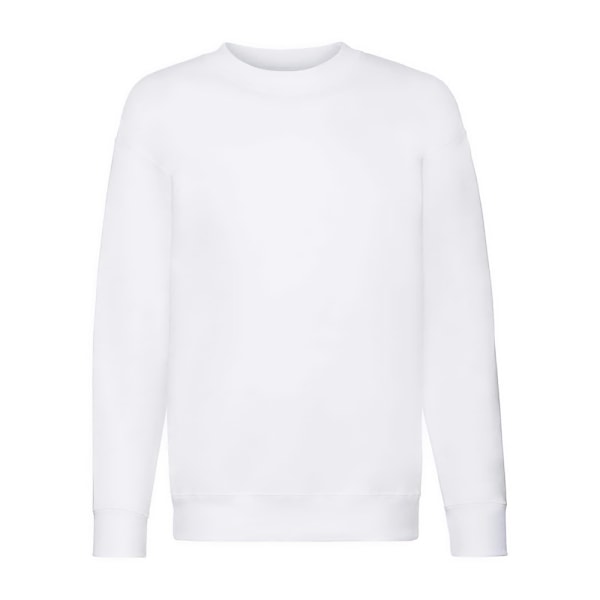 Fruit of the Loom Barn/Barn Premium Drop Shoulder Sweatshirt 9-11 år Vit White 9-11 Years