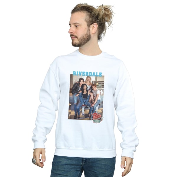 Riverdale Mens Pops Group Photo Sweatshirt 3XL Vit White 3XL
