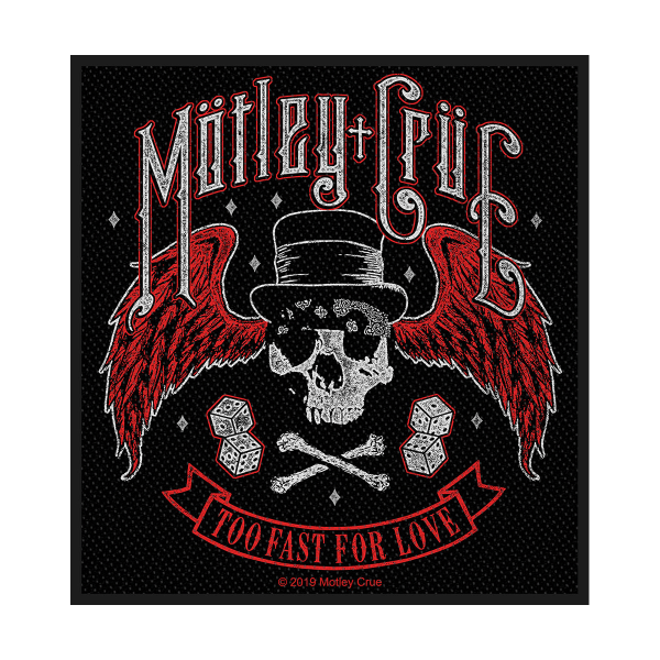 Motley Crue Too Fast For Love Standard Patch One Size Svart/Röd Black/Red One Size