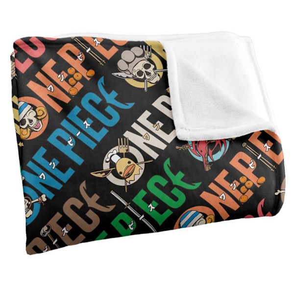 One Piece Filt-logga Filt En Storlek Flerfärgad Multicoloured One Size
